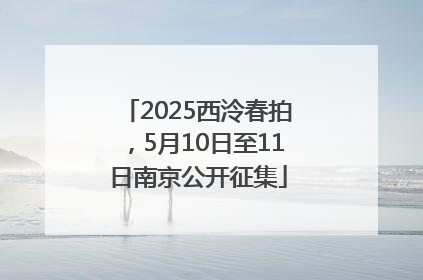 2025西泠春拍，5月10日至11日南京公开征集