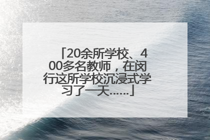 20余所学校、400多名教师，在闵行这所学校沉浸式学习了一天……
