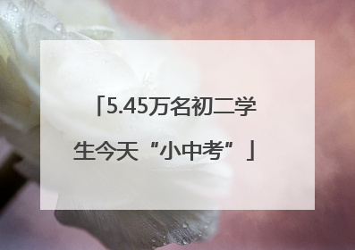 5.45万名初二学生今天“小中考”