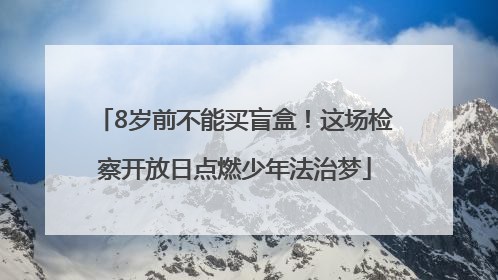 8岁前不能买盲盒！这场检察开放日点燃少年法治梦